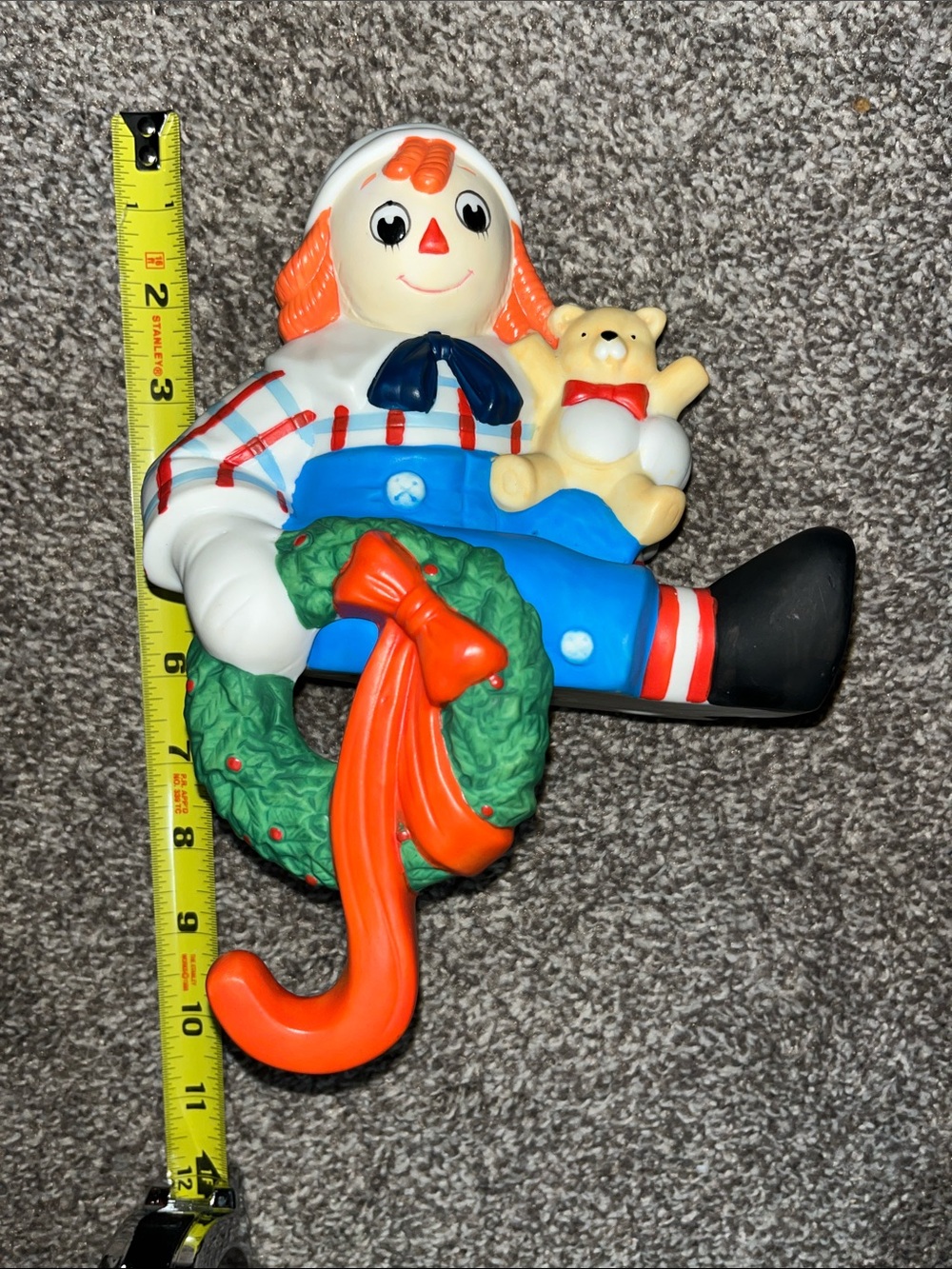Vintage Flambro 4567 4568 Raggedy Ann Andy Christmas Stocking Mantle Figurines - Picture 13 of 15